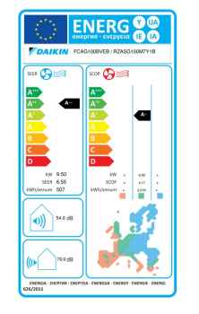 Daikin R-32 Roundflow Zwischendeckengerät FCAG100B + RZASG100MY1 - 9,50 kW