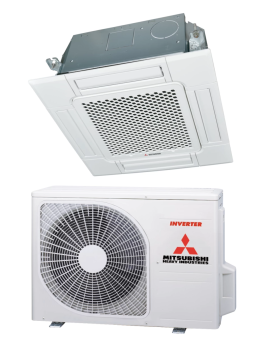 MITSUBISHI HEAVY FDTC35VH1 + SRC35ZS-W2 Euroraster Deckenkassetten-Set 3.5 kW