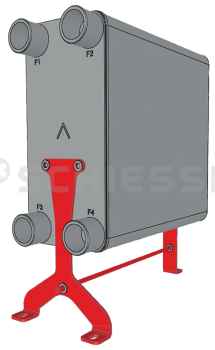 SWEP Bodenhalterung (Dreifuß) f. B/V120, B50/56/57,B/V200 bis 120 Platten