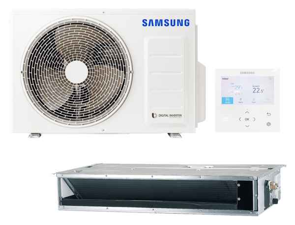 SAMSUNG BAC superfl. Kanaleinbaugerät Set Kühlen 3.5 kW | Heizen 4.0 kW AC035RNLDK KB SAMSUNG BAC superfl. Kanaleinbaugerät Set Kühlen 3.5 kW | Heizen 4.0 kW AC035RNLDK KB