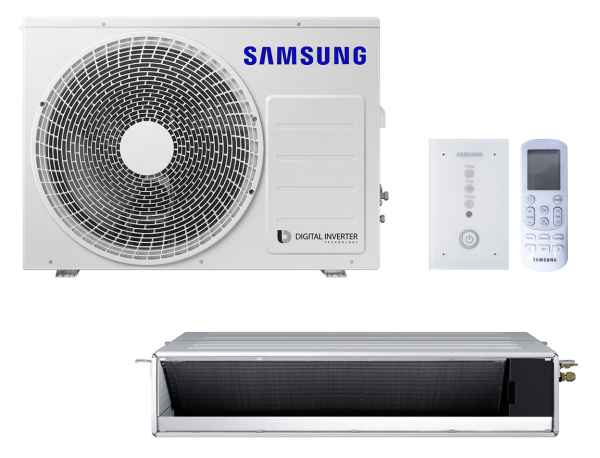 SAMSUNG BAC superfl. Kanaleinbaugerät Set Kühlen 5.0 kW | Heizen 6.0 kW AC052RNLDK IR SAMSUNG BAC superfl. Kanaleinbaugerät Set Kühlen 5.0 kW | Heizen 6.0 kW AC052RNLDK IR