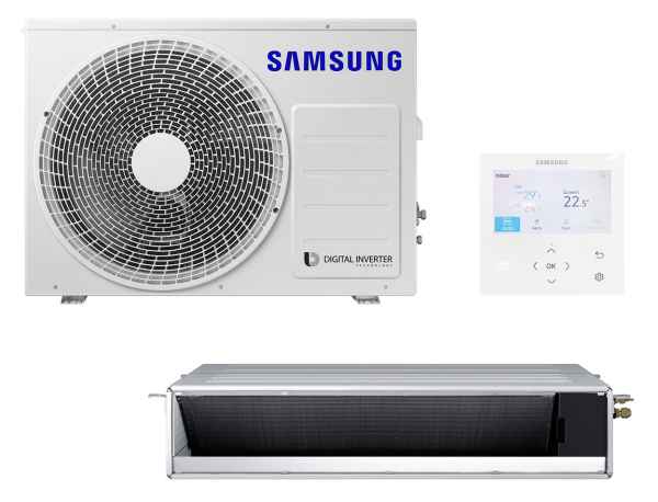 SAMSUNG BAC superfl. Kanaleinbaugerät Set Kühlen 5.0 kW | Heizen 6.0 kW AC052RNLDK KB SAMSUNG BAC superfl. Kanaleinbaugerät Set Kühlen 5.0 kW | Heizen 6.0 kW AC052RNLDK KB