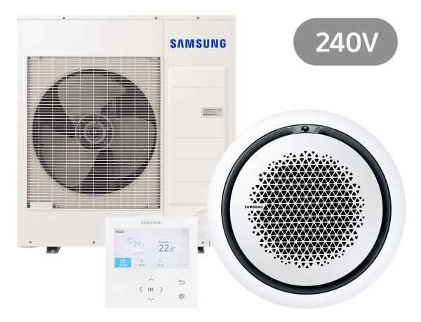 SAMSUNG BAC Deckenkassette Set Kühlen 12.0 kW | Heizen 13.0 kW AC120RN4PK KB 240 V rund SAMSUNG BAC Deckenkassette Set Kühlen 12.0 kW | Heizen 13.0 kW AC120RN4PK KB 240 V rund
