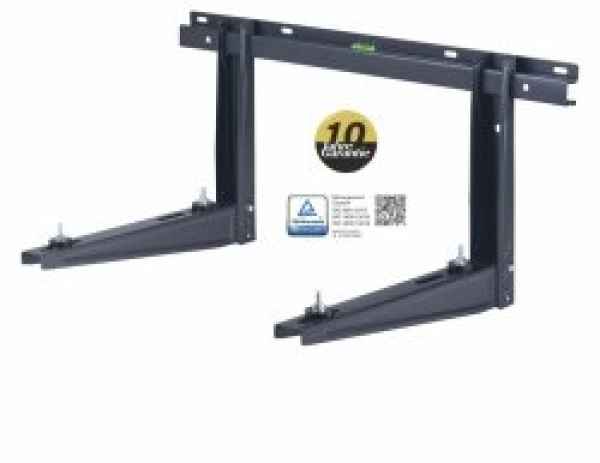 Wandkonsole mit Schiene MS257 BLACK, Tiefe 550 mm, mit Libelle,70+70kg Wandkonsole mit Schiene MS257 BLACK, Tiefe 550 mm, mit Libelle,70+70kg