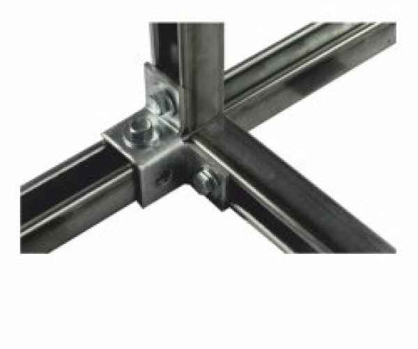 Flügelverbinder 3x90° f. Montageschiene 41x41