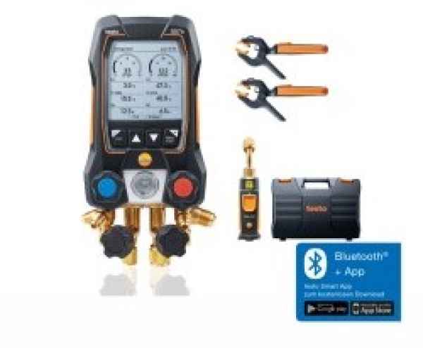 testo Digitale 4-Wege Monteurhilfe 557s Set kabellose Temp.fühler, Vakuumsens. testo Digitale 4-Wege Monteurhilfe 557s Set kabellose Temp.fühler, Vakuumsens.