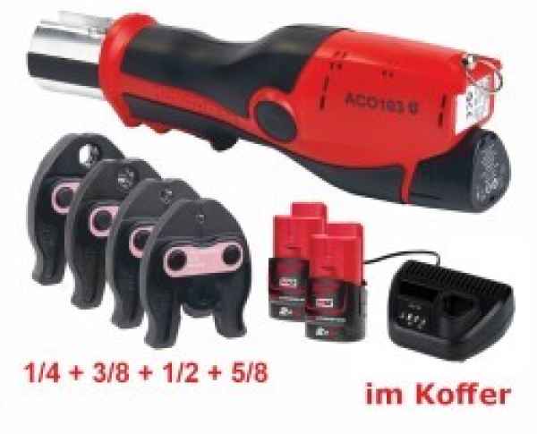 Novopress ACO103 + 2xAkku + LDG+ Pressbacken bis 5/8 Novopress ACO103 + 2xAkku + LDG+ Pressbacken bis 5/8