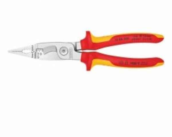 KNIPEX VDE Elektro-Installationszange 200 mm, verchromt KNIPEX VDE Elektro-Installationszange 200 mm, verchromt