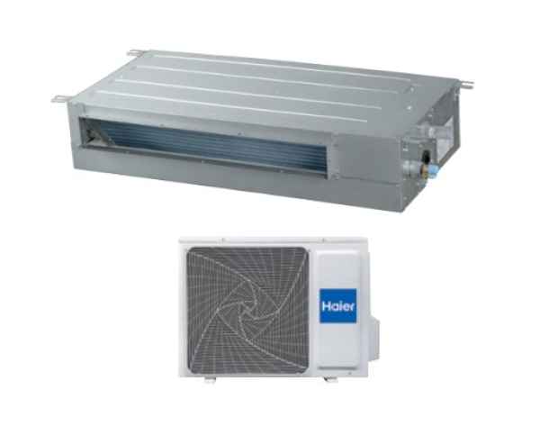 Haier KANALEINBAUGERÄT FLACHES DESIGN Set AD50S2SS1FA(H) + 1U50S2SJ2FA-2 - 5,0 kW Haier KANALEINBAUGERÄT FLACHES DESIGN Set AD50S2SS1FA(H) + 1U50S2SJ2FA-2 - 5,0 kW