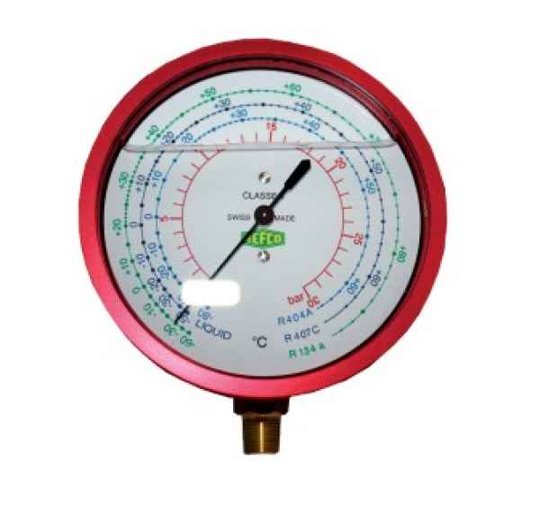 Refco Druckmanometer 100mm 7/16"UNF R7-320-DS R134a -1/+30bar Refco Druckmanometer 100mm 7/16"UNF R7-320-DS R134a -1/+30bar