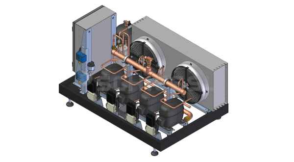 Rivacold Verbundsatz mit Schaltkasten C4NMC12Y0R12-04 m.Verflüssiger+OA+DT