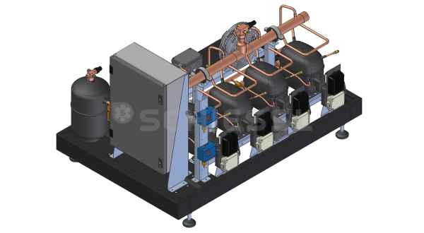 Rivacold Verbundsatz mit Schaltkasten C3NMC15Y0R12-04 m.Verflüssiger+OA+DT