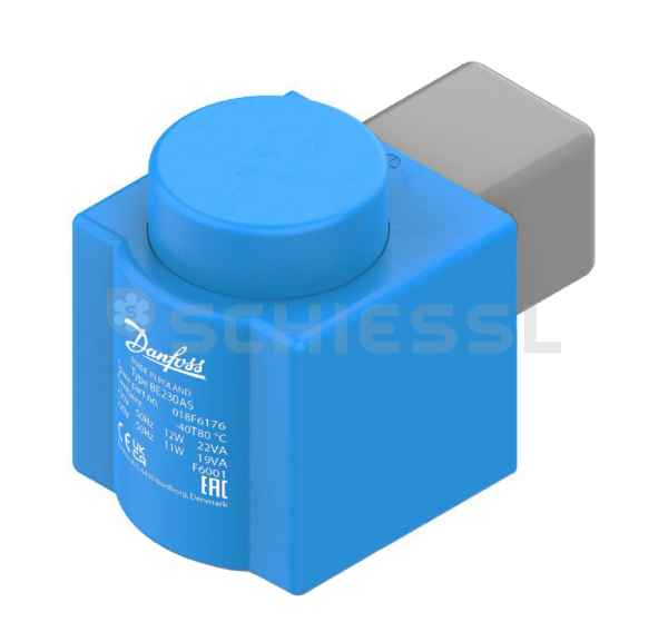 Danfoss Magnetventilspule Clip-on AMP BE024AS 24V/50Hz AC 10W 018F6182