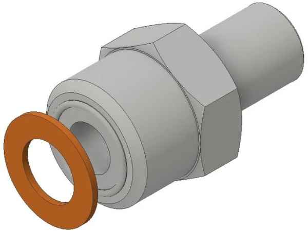 Danfoss Anschluss m.Dichtung OUB4 7/8"Löt Durchgang 040B0270