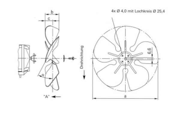 EBM Ventilatorflügel D=154mm 28 Grad drückend (A) EBM Ventilatorflügel D=154mm 28 Grad drückend (A)