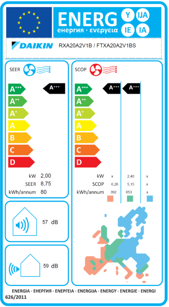 DAIKIN Stylish FTXA20CS+RXA20A8 Wandgerät-Set Silber 2.0 kW DAIKIN Stylish FTXA20CS+RXA20A8 Wandgerät-Set Silber 2.0 kW