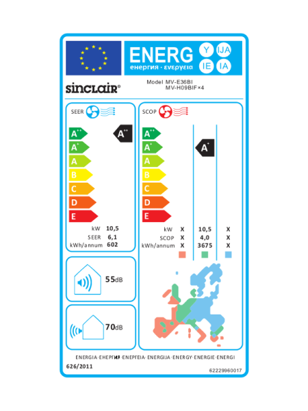 SINCLAIR Multi Variable Multisplit Außengerät MV-E36BI 10.5 kW SINCLAIR Multi Variable Multisplit Außengerät MV-E36BI 10.5 kW