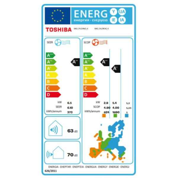 TOSHIBA SEIYA+ RAS-24E2KVG-E + RAS-24E2AVG-E Wandgerät-Set - 6,5 kW TOSHIBA SEIYA+ RAS-24E2KVG-E + RAS-24E2AVG-E Wandgerät-Set - 6,5 kW