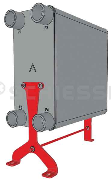 SWEP Bodenhalterung (Dreifuß) f. B/V120, B50/56/57,B/V200 bis 120 Platten